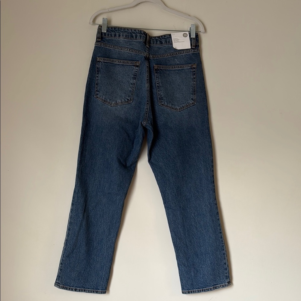 H&M Blue Straight-Leg Distressed Jeans - Picture 6 of 7
